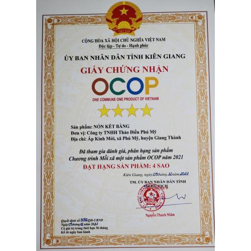 CHỨNG NHẬN SẢN PHẨM OCOP 4 SAO - SẢN PHẨM CÔNG NGHIỆP NÔNG THÔN TIÊU BIỂU CHO 12 SẢN PHẨM TỪ CỎ BÀNG